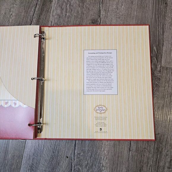 Karla Dornacher Recipe Keeper 3 Ring Binder with Tabs Country Quaint Cook Gift - Picture 12 of 13